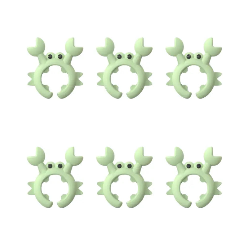 🦀 Juego de 6 Porta-Utensilios de Silicona con Forma de Cangrejo | Reposador Anti-Derrames para Cocina, Cucharas y Palas 🥄