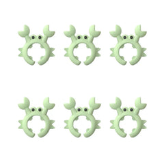 🦀 Juego de 6 Porta-Utensilios de Silicona con Forma de Cangrejo | Reposador Anti-Derrames para Cocina, Cucharas y Palas 🥄
