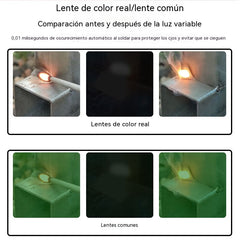 💥🔥🕶️Gafas de soldadura con atenuación automática, doble protección contra el deslumbramiento y los rayos UV.