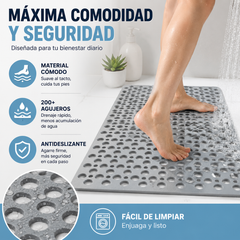 🛁【70x38cm】Alfombrilla de ducha antideslizante y antibacteriana de seguridad🚿 Previene eficazmente caídas y lesiones