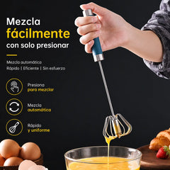 26€【 Conjunto de 2 piezas】Batidor de huevos semiautomático de acero inoxidable