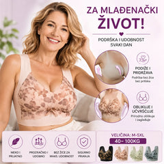 🎁💖【3 komad】【M-4XL】Čipkasti grudnjak velike veličine bez čeličnog prstena, luksuzna prekrasna leđa, seksi, prozračan i bešavni grudnjak 【40~100kg】