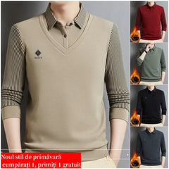 👔Predaj na konci roka🔥【M-4XL】Mužský prémiový kašmírový dvojdielny teplý top všetko v jednom