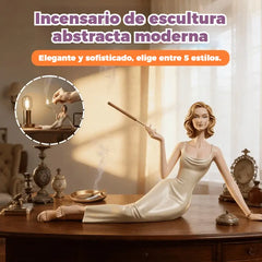Escultura abstracta moderna, escultura de aromaterapia, quemador de incienso artesanal