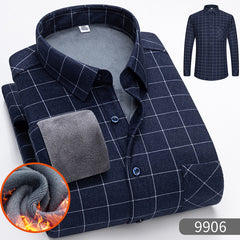 🔥✨【Compra uno, llévate otro gratis】👔【L-5XL】Camisa de manga larga de negocios cálida para otoño e invierno
