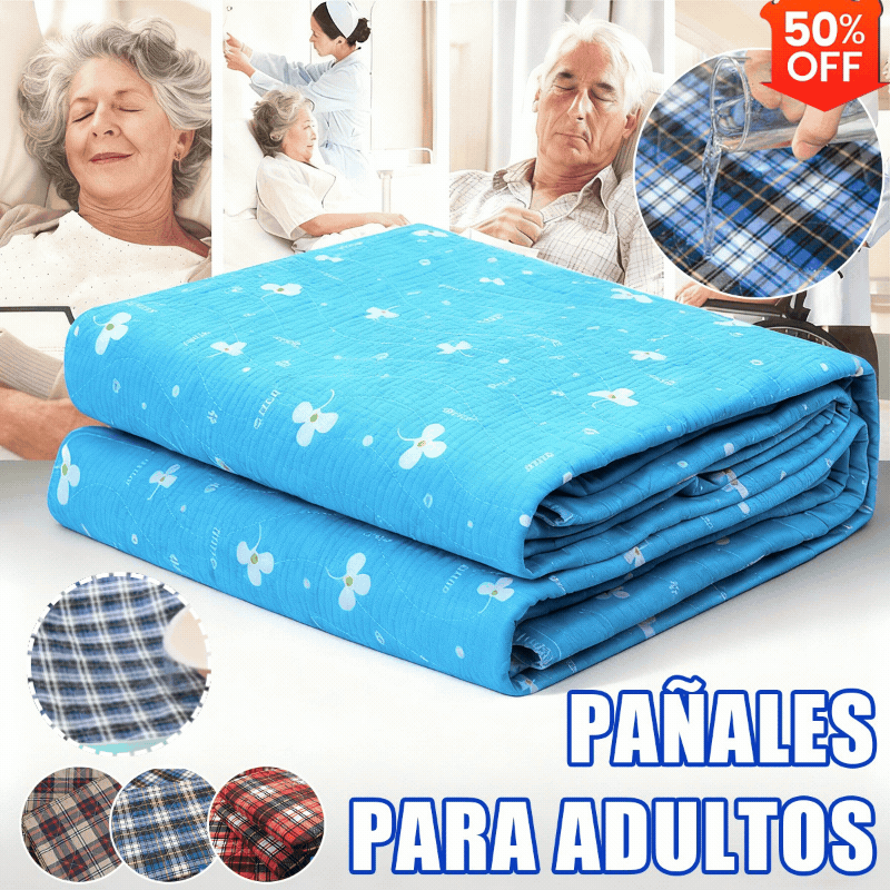 【45*60cm】🛌Almohadilla para pañales para adultos lavable de cuatro capas y almohadilla para el cuidado del pañal transpirable