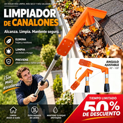 🧹🌿 Limpiador Profesional de Canalones y Drenajes – Sin Escalera, Ideal para Hojas y Residuos 🏡