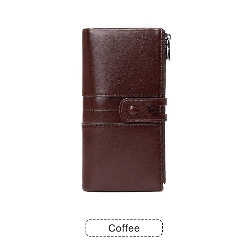 ❤️【35%OFF】💰 Cartera para teléfono móvil hecha a mano antirrobo de cuero genuino para mujer de nuevo estilo