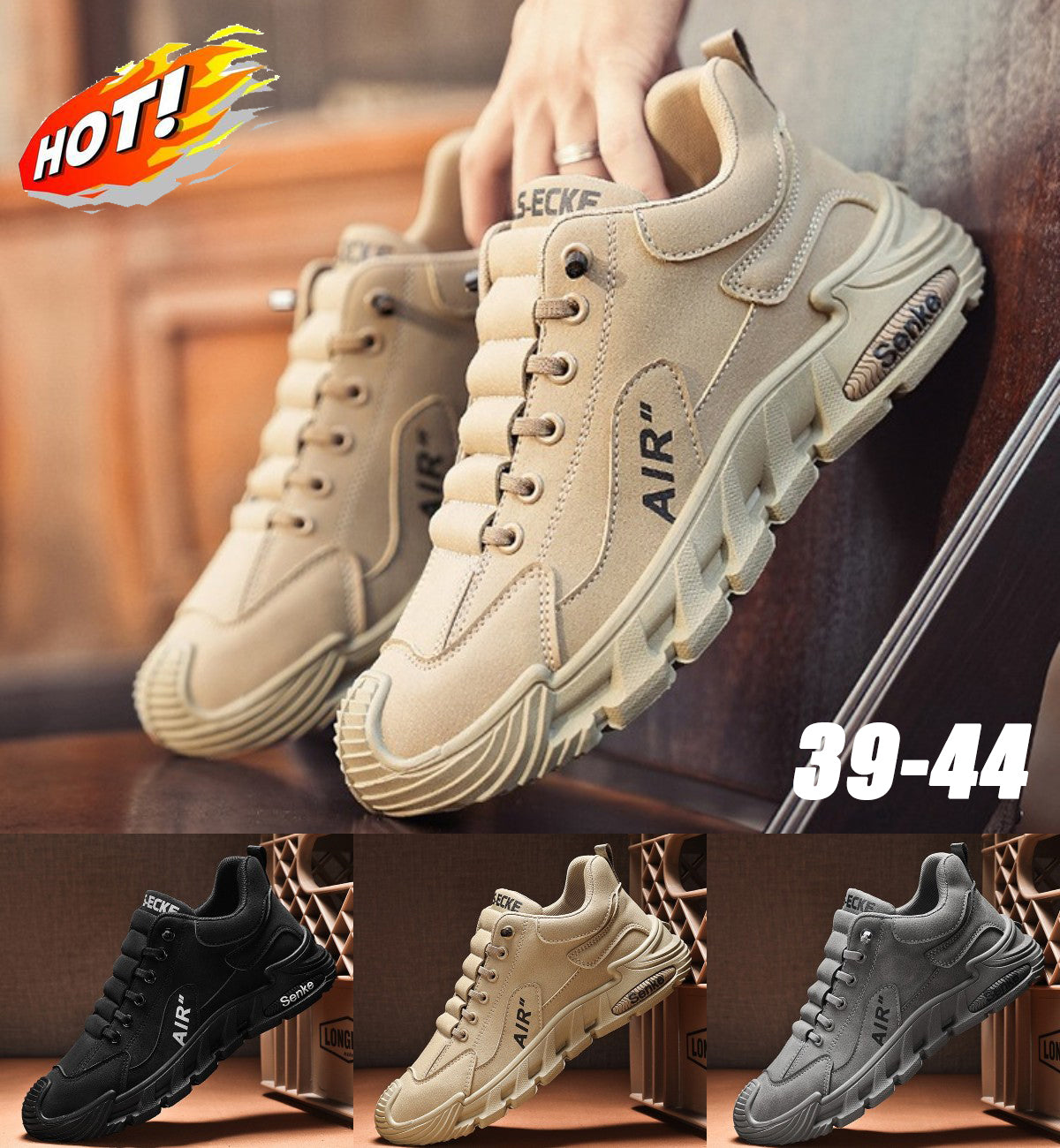 🔥✨【Nuevos estilos de otoño】(39-44) Zapatos casuales de hombre impermeables y transpirables, con suela suave y cómodos de llevar.