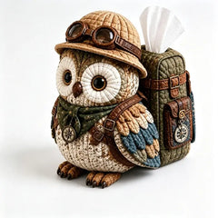 🦉🧵 Kit de Costura DIY – Caja de Pañuelos Acolchada con Diseño de Búho 🧻✨