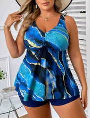 🏖️👙🌴【S-5XL】Costum de baie elegant, mărime plus, cu imprimeu