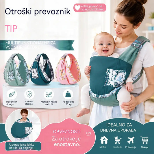 👶 Lahka ergonomska nosilka za dojenčke | Idealna za sprehode in potovanja ✈️