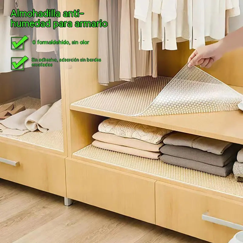【Juego de 8 piezas】🛡️ Alfombrillas protectoras transparentes, gruesas y resistentes a la humedad: antideslizantes y fáciles de limpiar, ideales para refrigeradores, armarios, cocinas, zapateros y cajones ✨