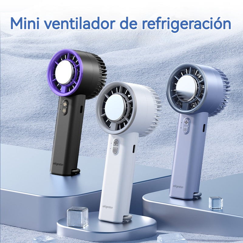 🔥【Oferta por tiempo limitado】❄️Mini ventilador de mano con refrigeración por semiconductor