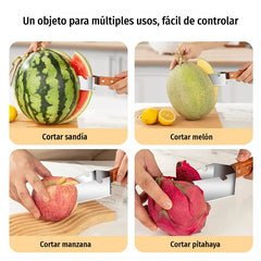 🔥2 unidades🍉Cortador de sandía multifuncional de acero inoxidable — diseño triangular con función para abrir tapas de botellas✂️