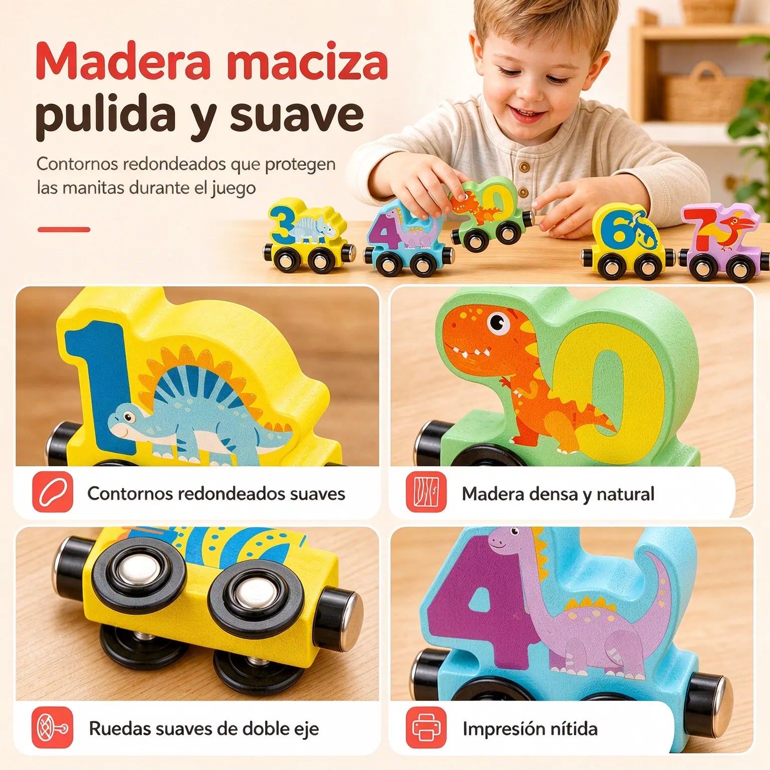 🚂 Tren numérico magnético para niños | Juguete de construcción educativo para aprender jugando