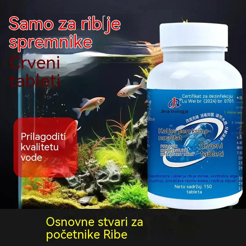🔥【Kupi jedan, drugi dobij besplatno，300 kapsula】🐟🌿 Tablete s višestrukim djelovanjem za pročišćavanje vode u akvarijima: steriliziraju, uklanjaju klor i pročišćavaju vodu; prikladne za akvarije i vrtna jezerca.