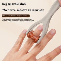 🎁【2 komad】🌿 Masažer za prste od punog drva: Valjci od prirodnog drva pomažu u deblokiranju meridijana zglobova i ublažavanju umora ruku. 🌿