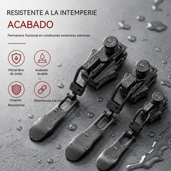 🥳【2 juego de 6 piezas】💞 Reparación rápida de cremalleras: diseño de fácil colocación, no requiere herramientas, material de aleación duradero✅