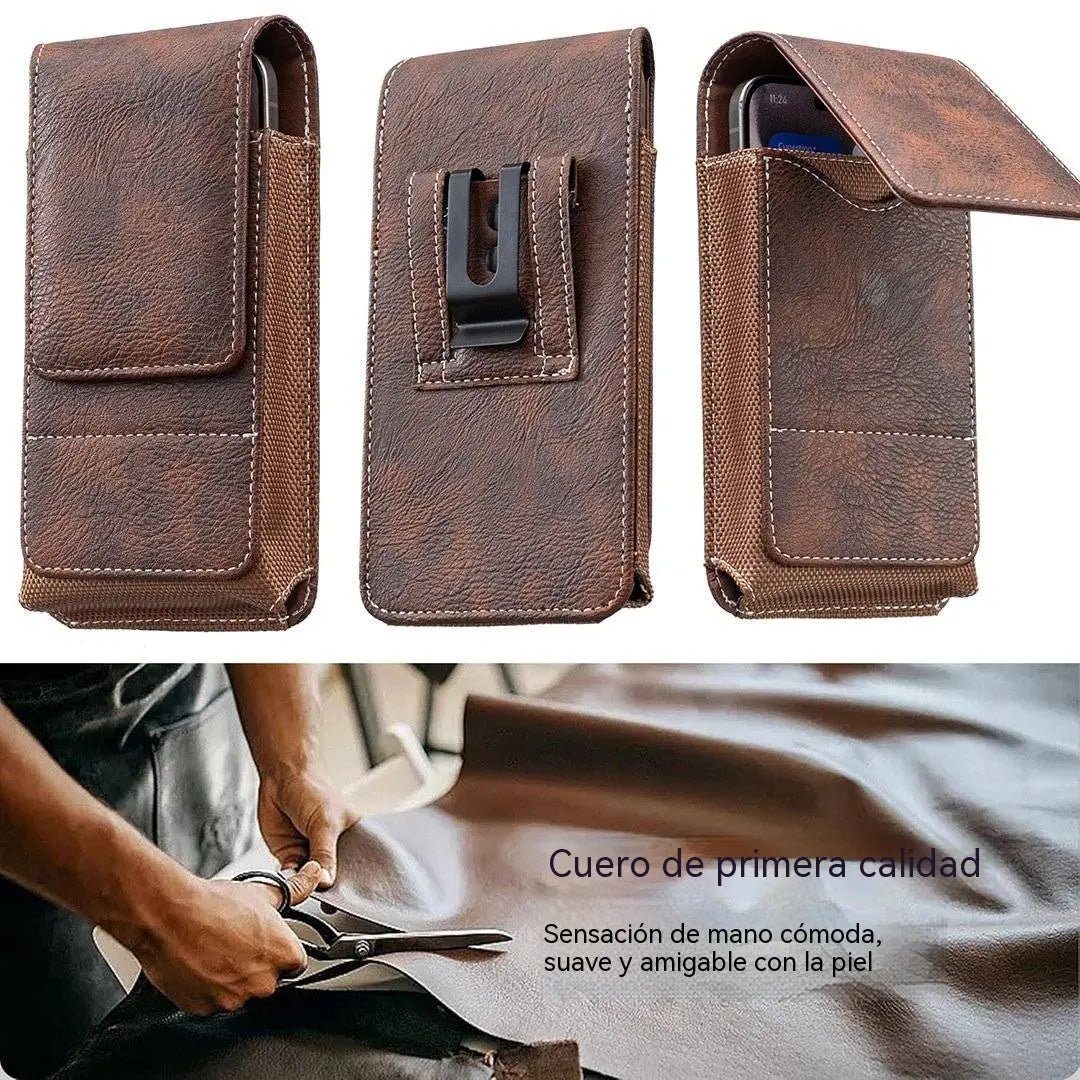 🔥 Funda para Móvil con Clip para Cinturón – Cierre Magnético, Resistente y con Ranura para Tarjetas