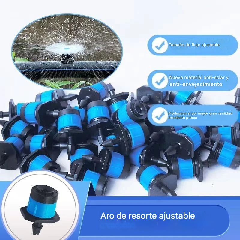 🔥【100 piezas 23 euros】100 goteros de riego ajustables💧 – ¡Ahorra agua, aumenta la producción!