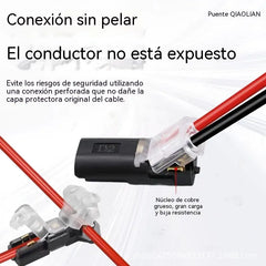 🥳 ¡50% de descuento! ⏰ 【1000 unidades en stock】 Conector de doble cable con hebilla de bloqueo, cierre de seguridad, antideslizante ⚡️