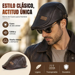 🧢🔥 Boina de cuero genuino con estilo vintage – Calidad premium y diseño atemporal ✨