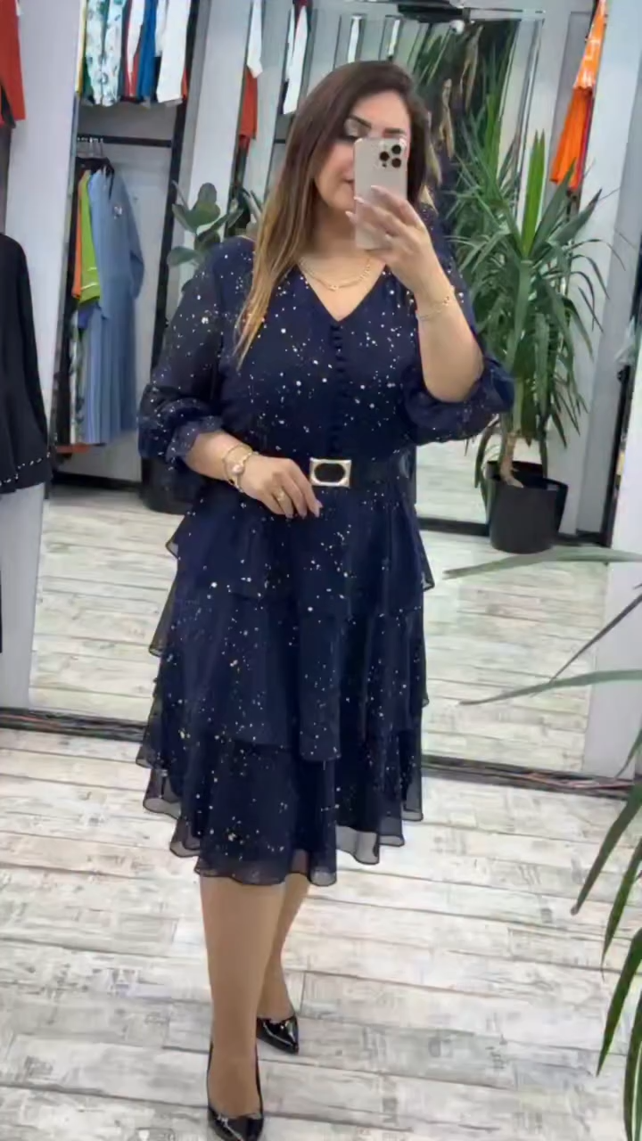 【S-5XL】Vestido holgado de gasa de talla grande | Cómodo y transpirable, ideal para el verano.
