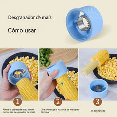 🔥3 piezas🌽Elimina los granos de maíz en segundos✨ Fabricado con cuchillas de acero inoxidable y mango antideslizante, no requiere electricidad.