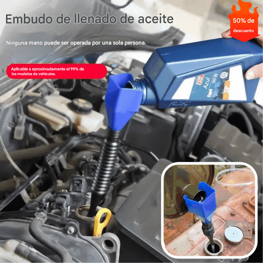 【10 piezas 27 eur】🚗Herramienta para repostar y verter combustible en el coche, embudo manos libres🔥