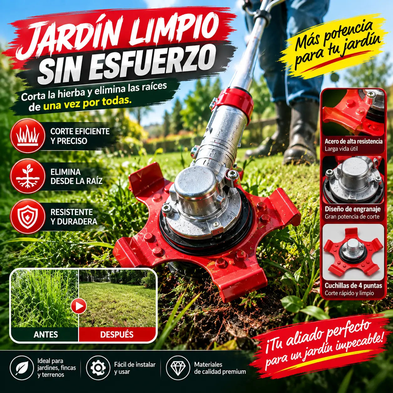 💥Ruedas de zanja de acero al manganeso de alta dureza, adecuadas para zanjar y cortar césped [modificación de cortadora de césped]