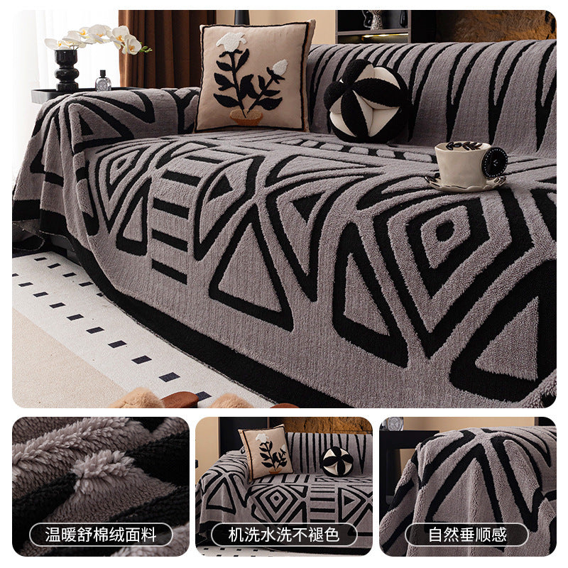 🛋️Oferta especial de Navidad para madrugadores:🎉 funda de sofá suave y antideslizante de felpa🍂【180*130cm】【180*150cm】