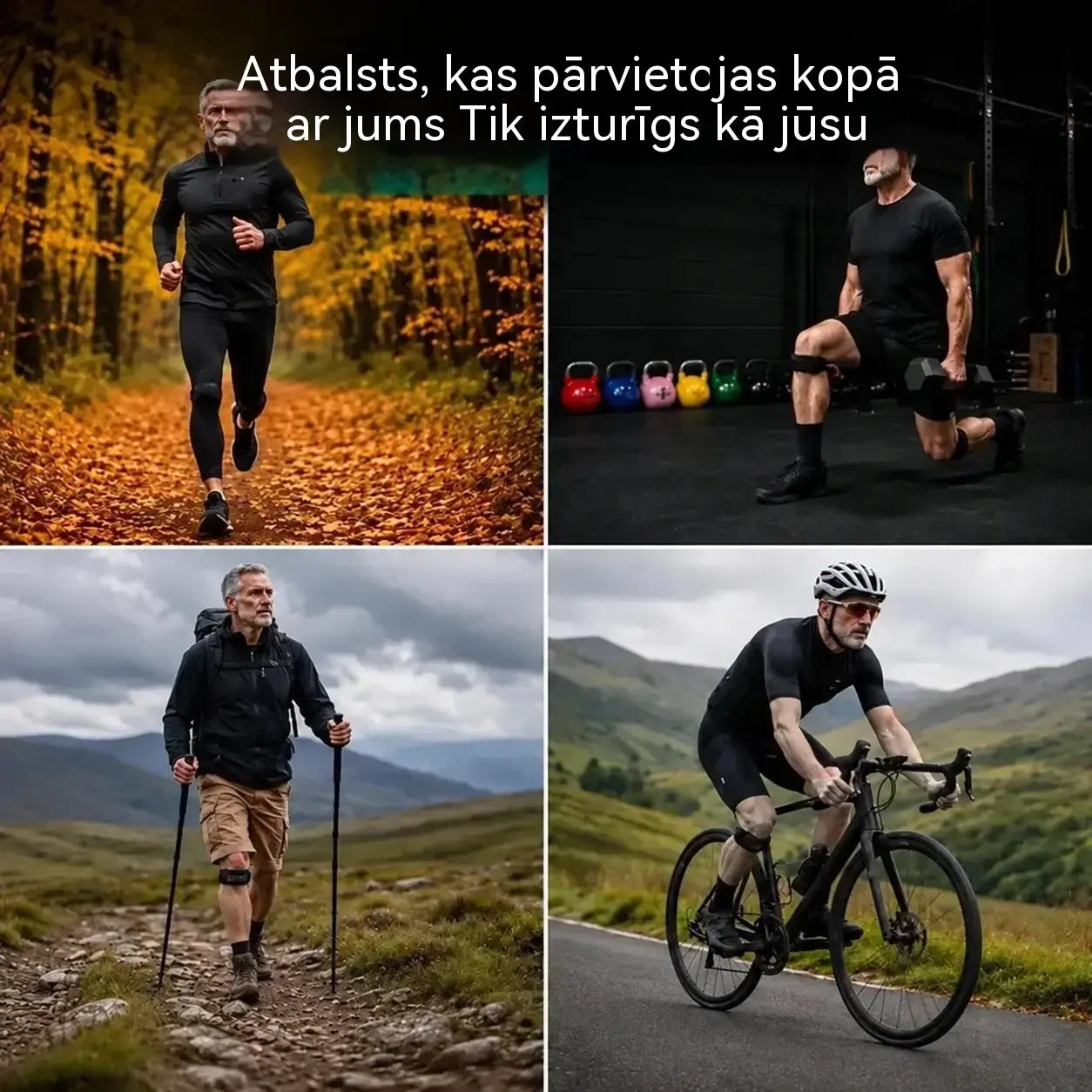 【2 pāri (4 gab.)】🏃‍♀️ Sporta ceļgalu ortoze – ērts un drošs atbalsts