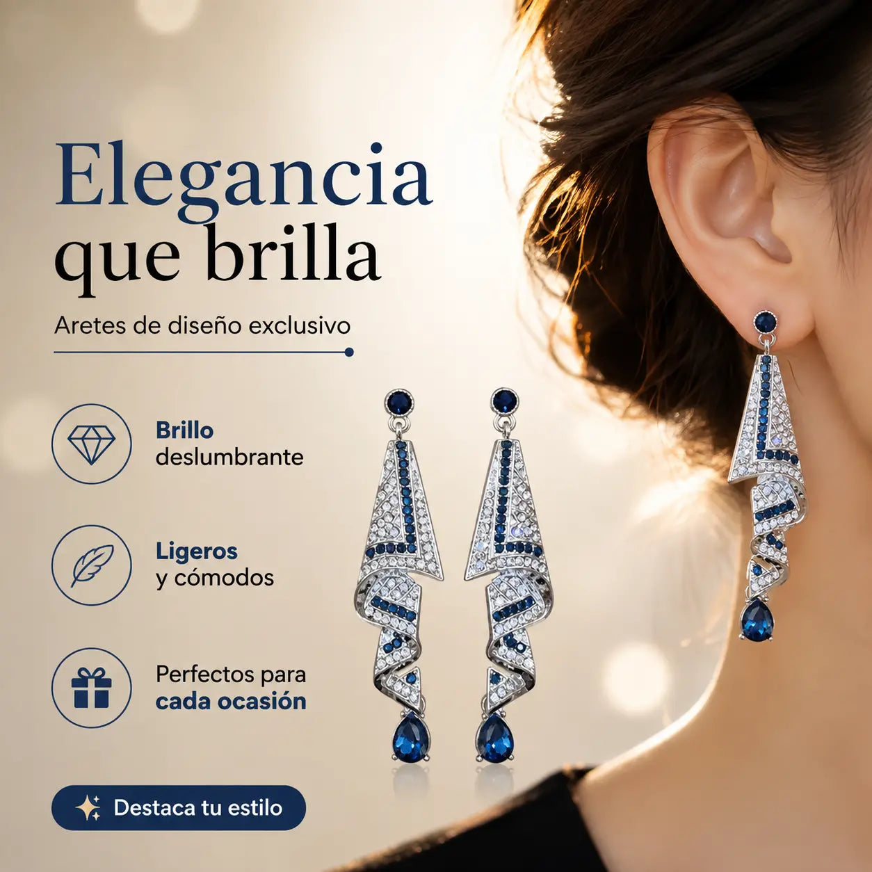 ✨Elegantes y lujosos pendientes colgantes para mujer, engastados con circonitas cúbicas brillantes, sofisticados y exquisitos.