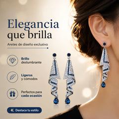 ✨Elegantes y lujosos pendientes colgantes para mujer, engastados con circonitas cúbicas brillantes, sofisticados y exquisitos.
