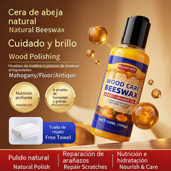 🔥【Compra uno y llévate otro gratis】✨ Agente para pulir y cuidar la madera con cera de abeja (toalla de regalo), adecuado para el mantenimiento y cuidado de muebles de madera maciza.