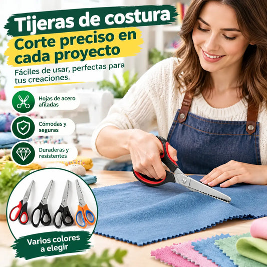 💥【Último día: 50 % de descuento】✂️ Tijeras dentadas de acero inoxidable: ideales para costura, manualidades y todo tipo de proyectos de bricolaje cotidianos.