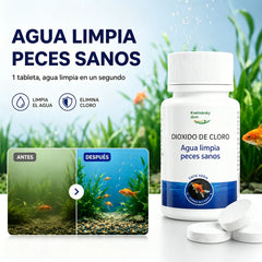 🐟【Compra 1 y llévate otro gratis，100 tabletas】💧 Tabletas efervescentes para limpiar el agua de acuarios y estanques; tabletas oxigenantes para acuarios 🔥
