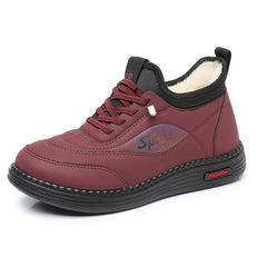 👟【35-41】Nuevos zapatos de madre de terciopelo de invierno y gruesos antideslizantes, zapatos de algodón cálidos de moda y versátiles, botas de nieve de suela suave