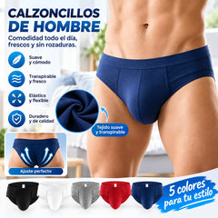 【Juego de 5 piezas 】【M-4XL】Calzoncillos cómodos de algodón puro para hombre, tallas grandes---40-100kg