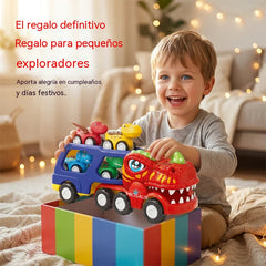 🚛Camión de juguete de dos pisos para transportar dinosaurios