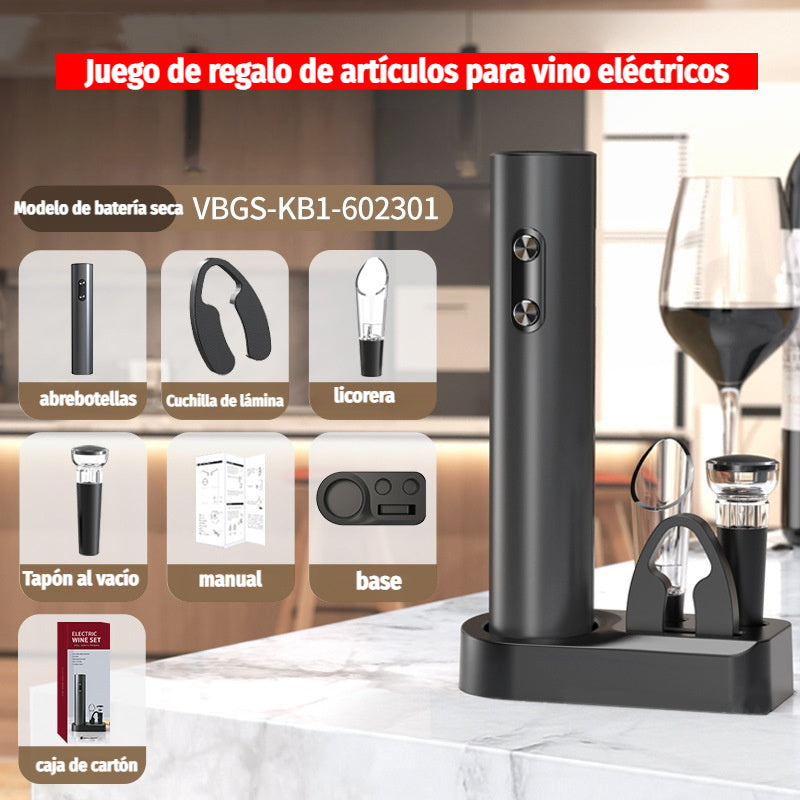 🍷🍷Juego de abridor eléctrico de botellas de vino tinto