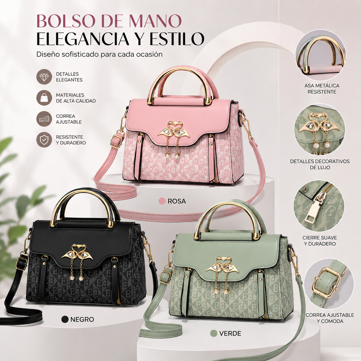 👜Bolso bandolera/cruzado estampado de gran capacidad