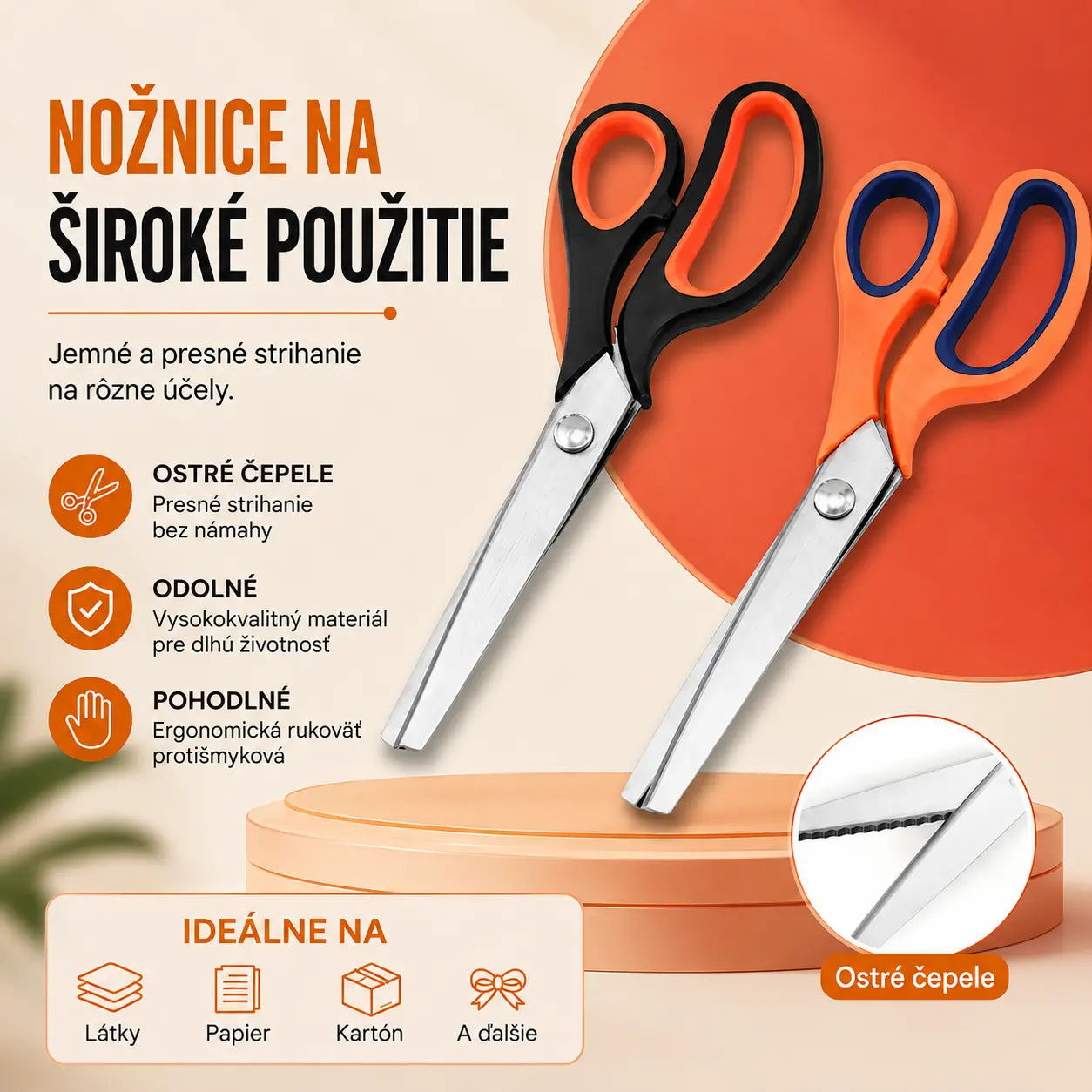 ✂️✂️ Profesionálne ružové nožnice - ostré, ružové nožnice na látky