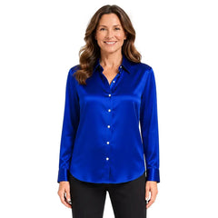 👚Ženska satenska bluza dugih rukava s printom - široka radna bluza velike veličine - lagana moderna košulja