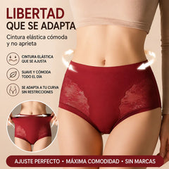 🔥5 piezas 【40-80KG】Braguitas de encaje sin costuras de alta elasticidad para mujer, con control de abdomen y funciones para realzar y moldear los glúteos.