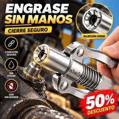 📢📢¡50% DE DESCUENTO! ✨Acoplamiento de boquilla de engrase de alta presión con doble mango