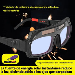 💥🕶️Gafas de soldadura con oscurecimiento automático, gafas de soldadura por arco antideslumbrantes, doble protección para soldadura, gafas de protección UV antideslumbrantes para soldadura