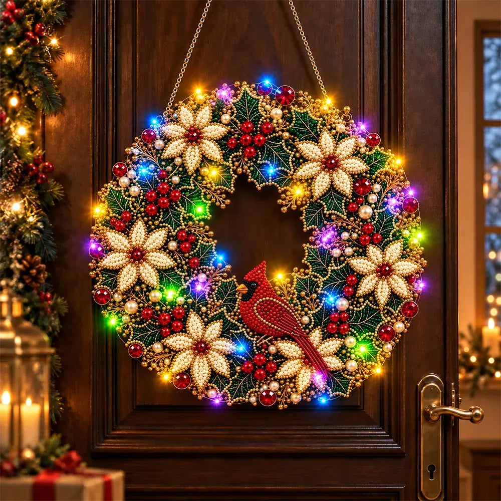 🎄✨ Kit DIY de Atrapaluz Navideño con Perlas y Diamantes | Adorno Colgante con Luces LED | Manualidades Creativas para Navidad 💎
