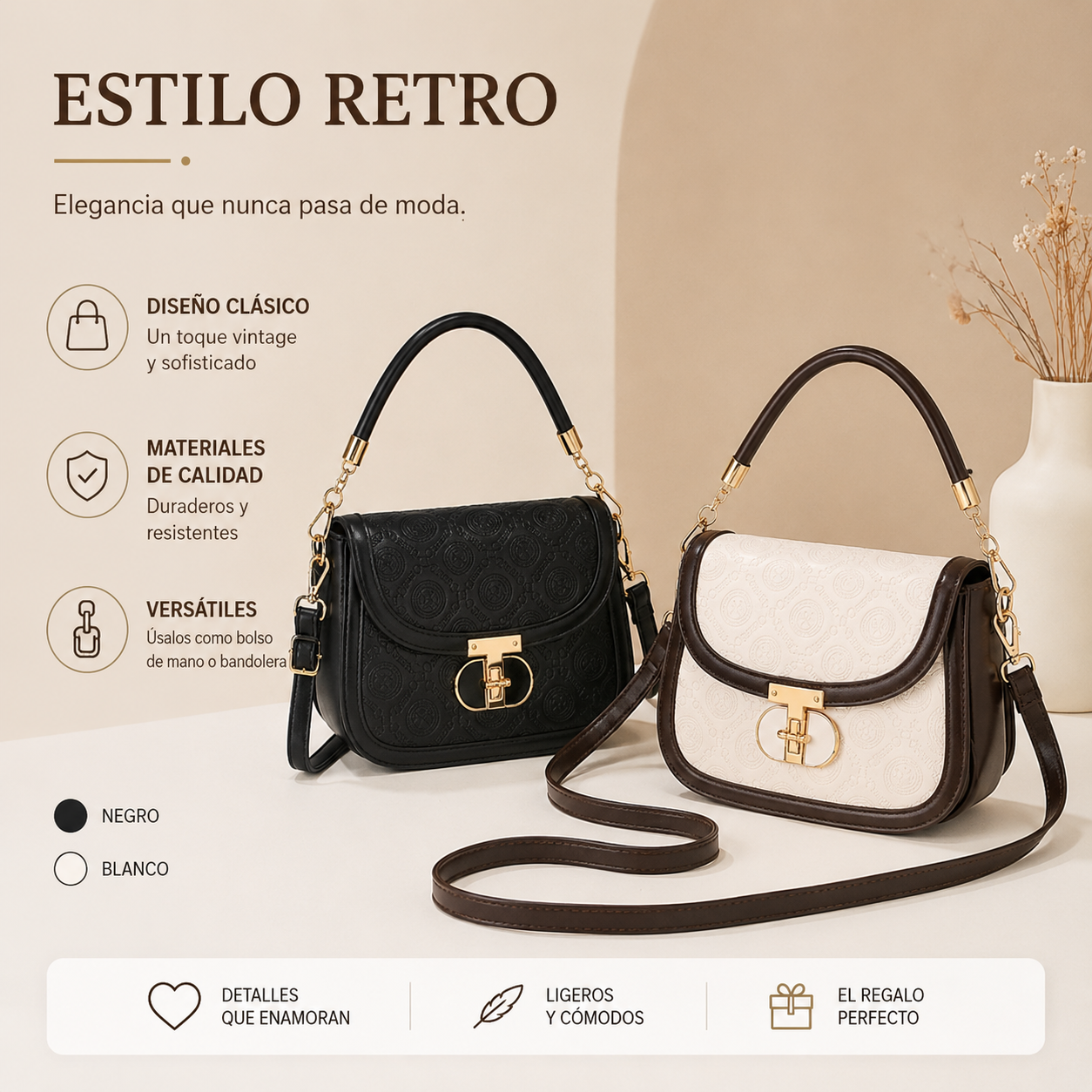 👜Bolso de hombro elegante y versátil para mujer.